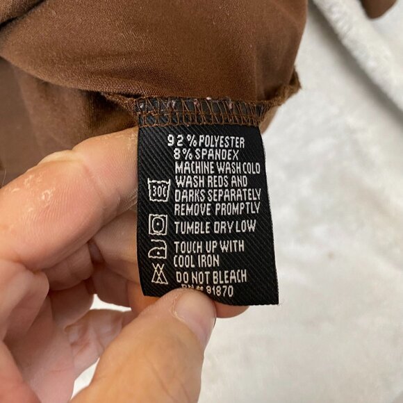 Bolle Golf Athletic T-Shirt Mens Medium Brown Long Sleeve Pullover Mock Neck - Picture 6 of 8